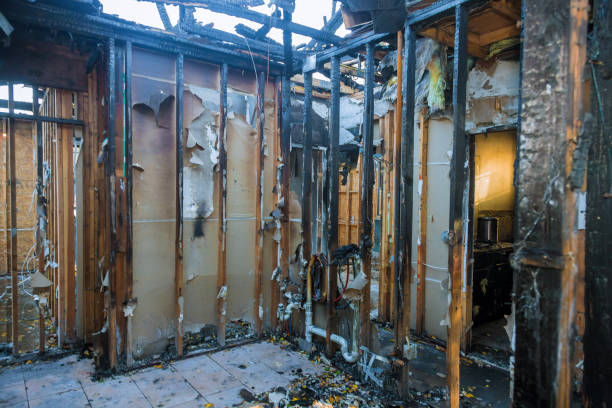 Professional Emergency Fire Damage Restoration technician working in Montgomery, OH
